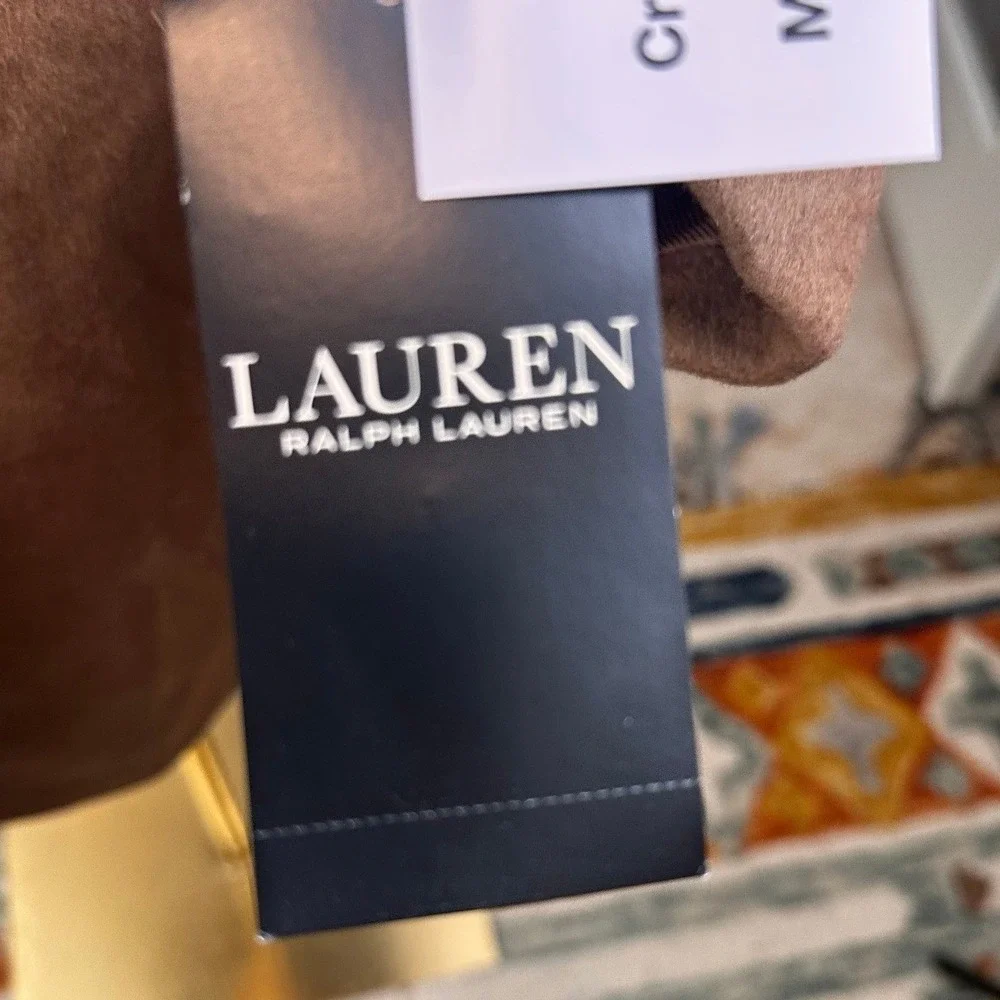 Lauren Ralph Lauren NWT‎ 2 Petite Wool Blend Button Front Classic Coat Camel